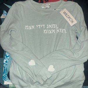 Wildfox rare Hebrew treasure sweater NWT